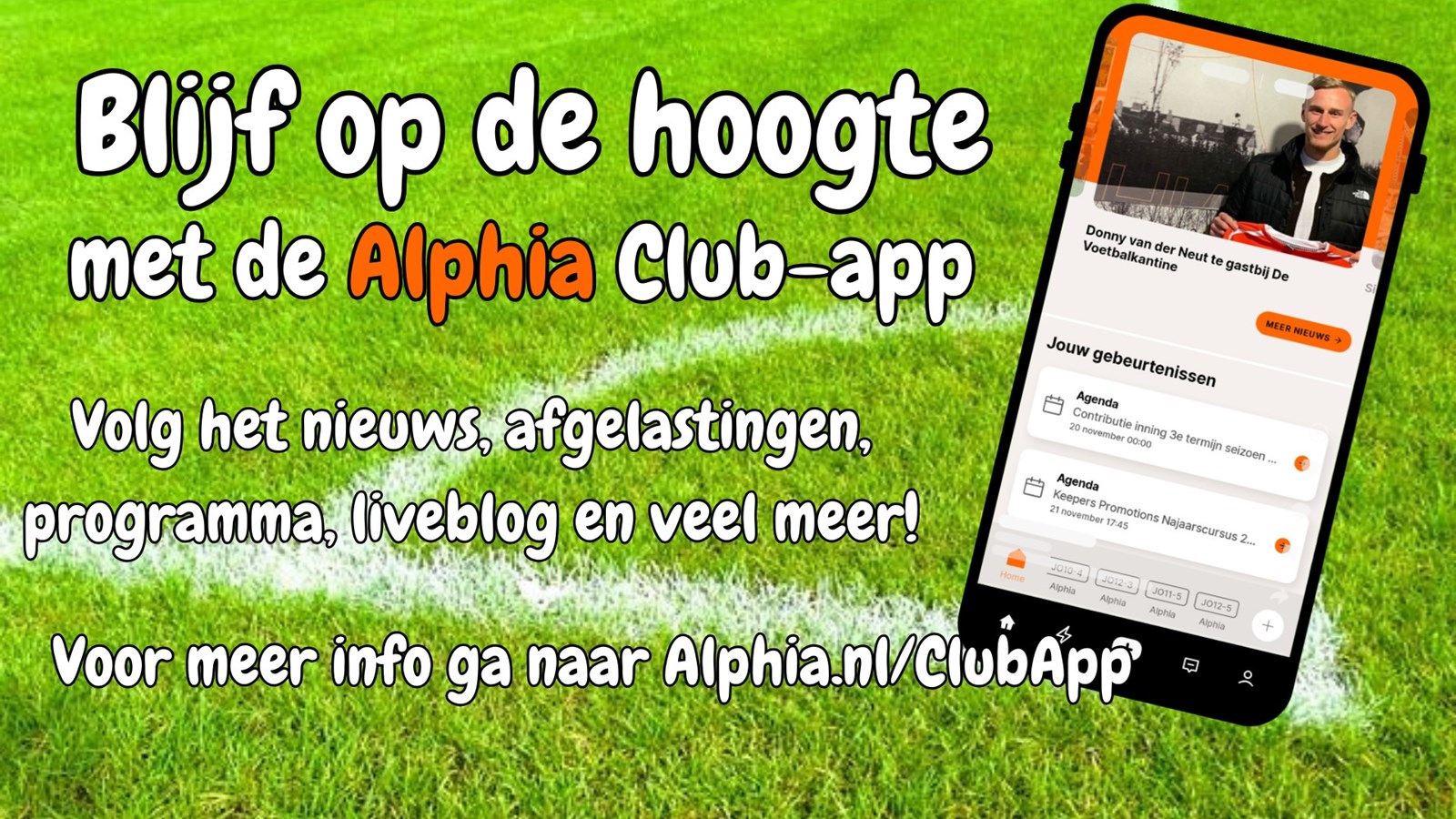 Blijf op de hoogte met de Alphia Club-app - v.v. Alphia