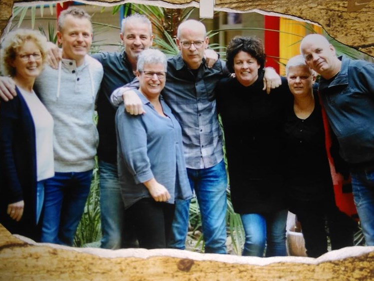 Ludieke actie Nico, Cor, Dick en Wim van Leeuwen - DVS'33 Ermelo