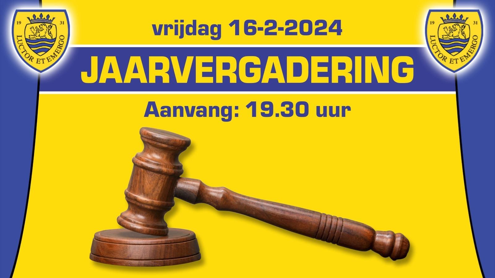 Jaarvergadering Luctor et Emergo 16 februari - AVC Luctor et Emergo