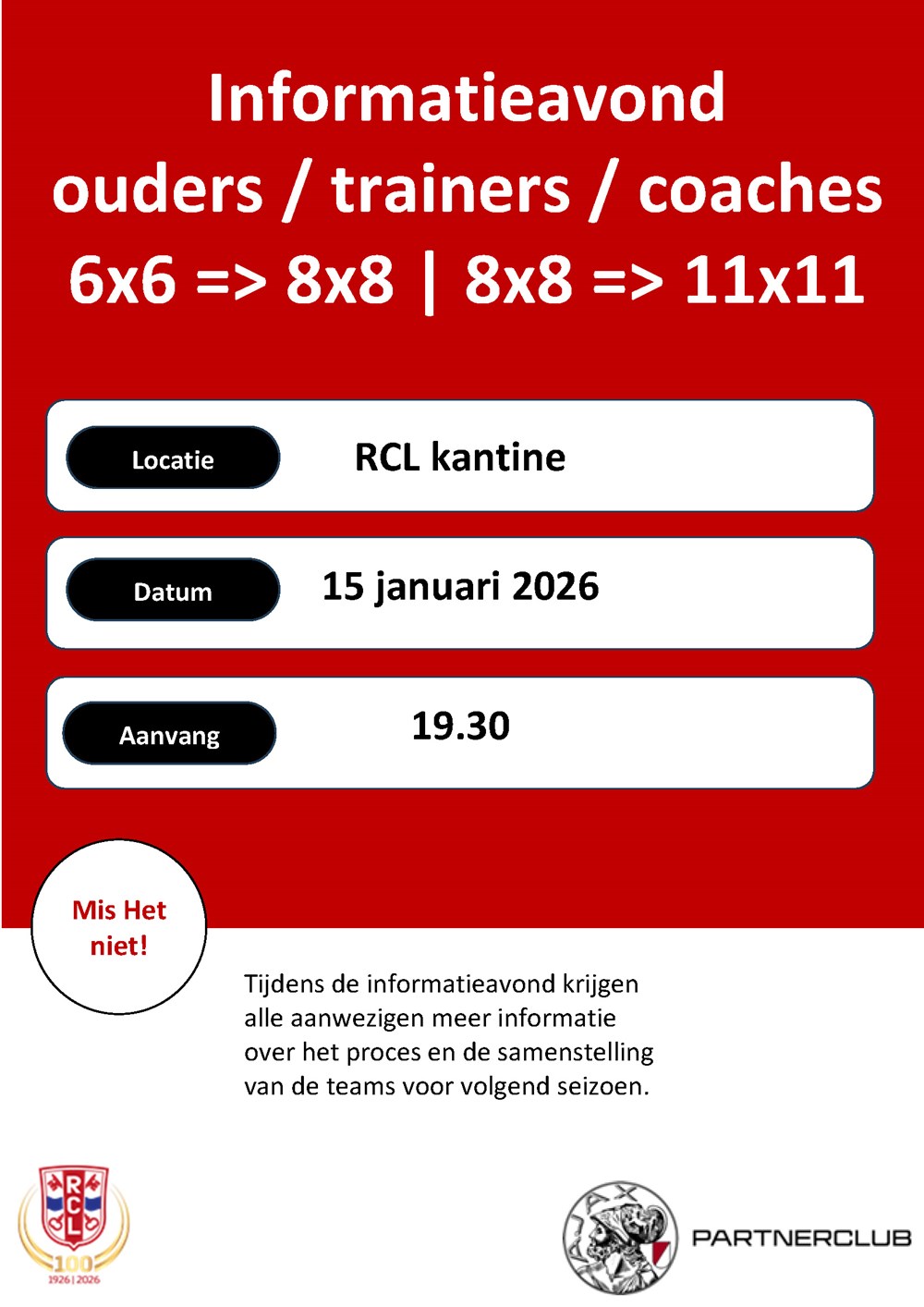 Verenigingskalender - RCL