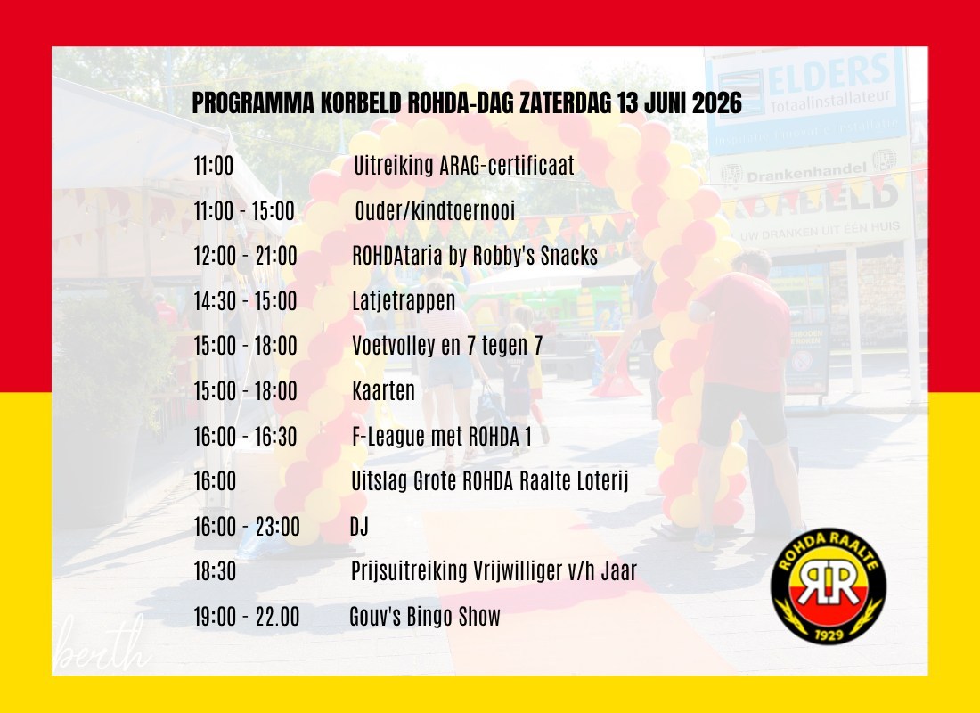 Chance Rohda Programma Korbeld ROHDA-dag zaterdag 13 juni - Voetbalvereniging ROHDA ...