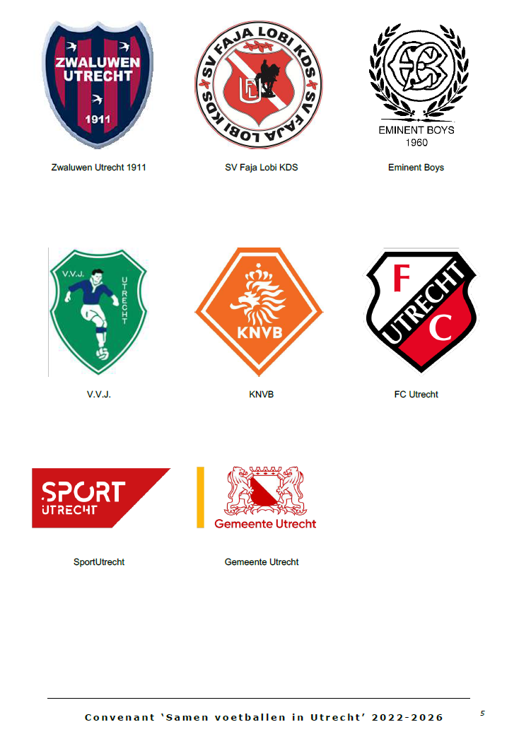 Convenant 'Samen voetballen in Utrecht' - u.c.s EDO