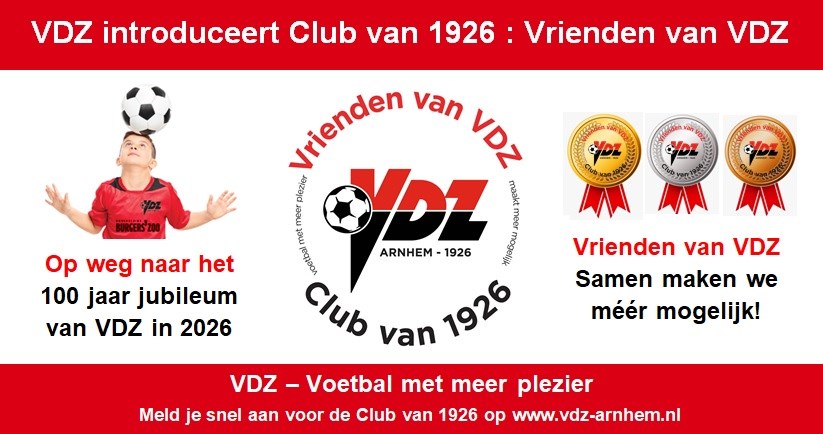 VDZ introduceert Club van 1926, de Vrienden van VDZ - VDZ
