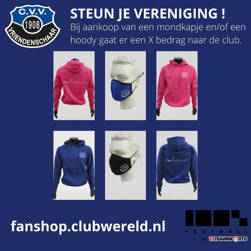 Vriendenschaar Hoody S En Mondkapjes Steun Clubkas C V V Vriendenschaar